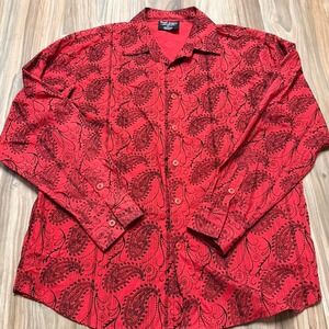Men Red Paisley Longsleeve